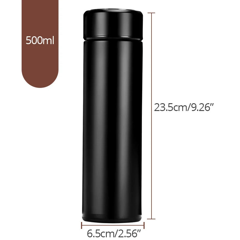 Stainless Steel Smart Water Bottle, Leak Proof, Double Walled, Keep Drink Hot & Cold, LCD Temperature Display